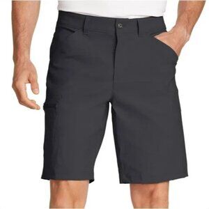 NEW Eddie Bauer Rainier 10” Tech Shorts Men’s 32 Cargo Outdoor Black